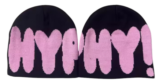 HYPHY! BLACK/PINK BEANIE (EARLY ORDER)